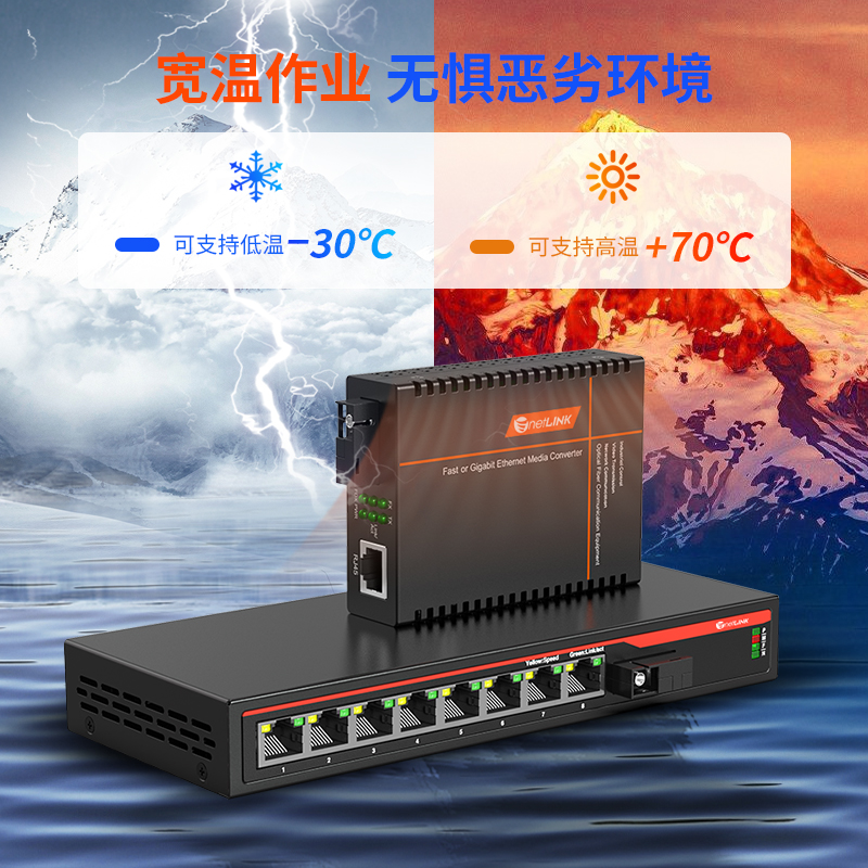 SC百兆1光8电+1光1电 工程电信级
