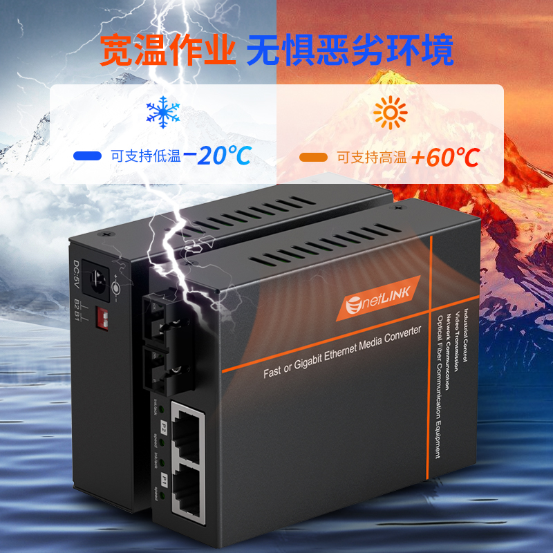 1光2电 商业级光纤收发器