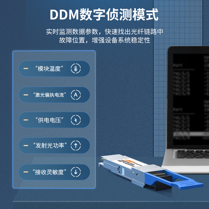 40G光模块 单模双纤 HTB-QSFP-40G-PSMIR