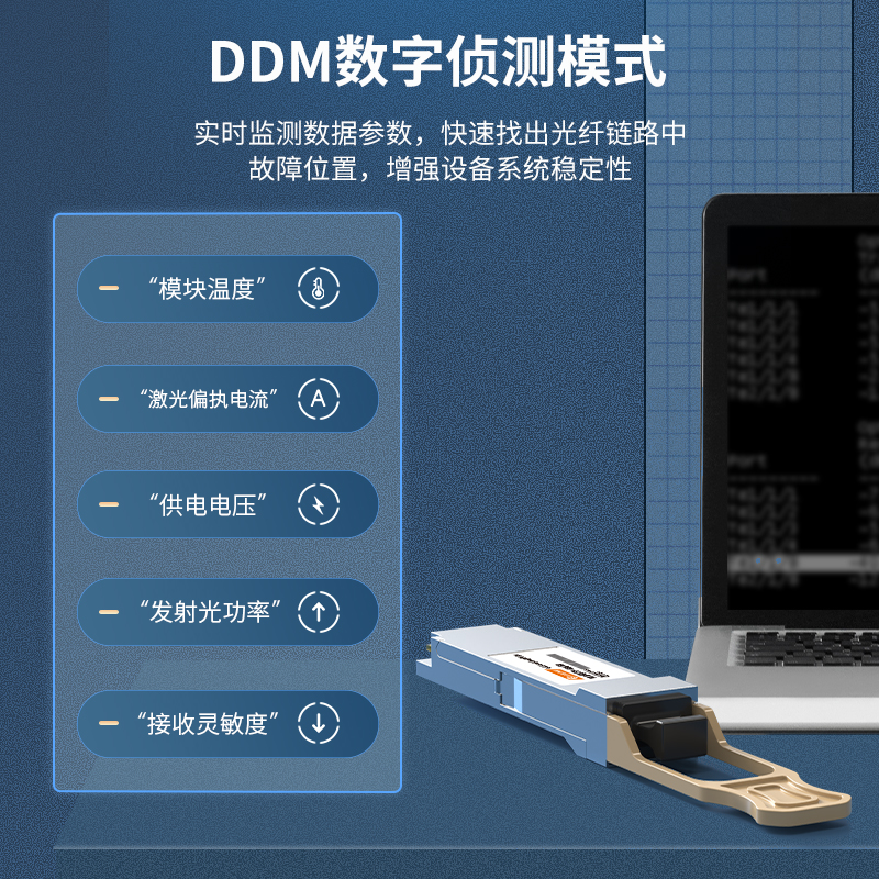 100G光模块 多模双纤 HTB-QSFP28-100G-SR4