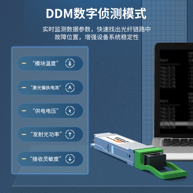200G光模块 单模双纤 HTB-QSFP56-200G-FR4
